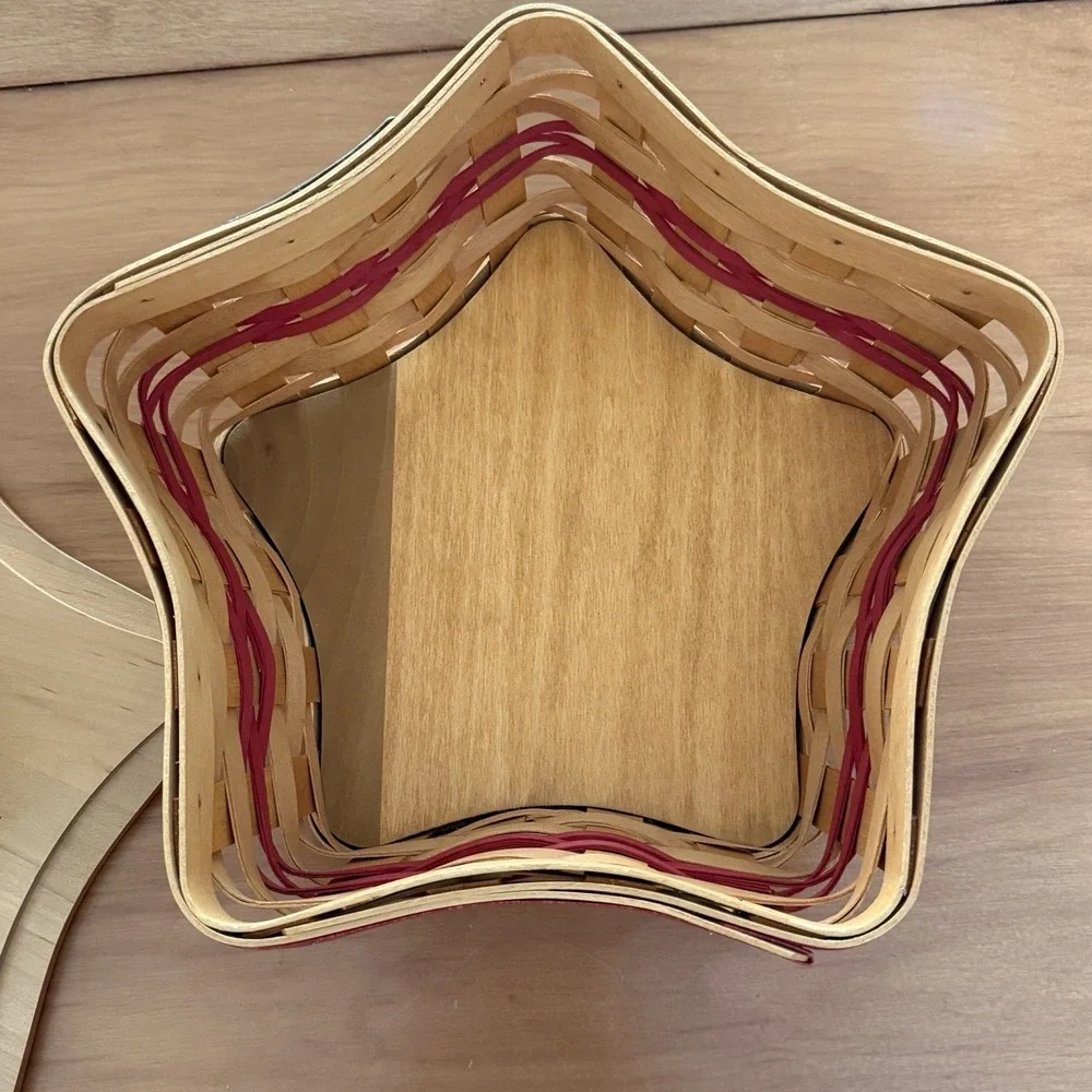 Vintage Longaberger Star Basket Christmas Shining Star Lid Liner 2001 FLAW READ